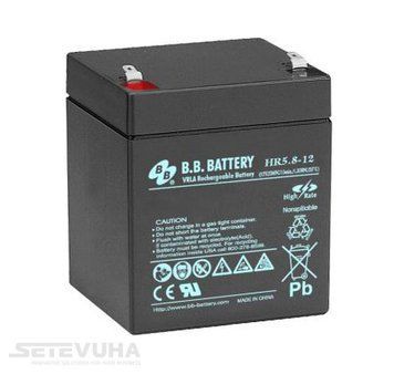 Аккумуляторная батарея B.B. Battery 5.8 Ач AGM 12 В (HR5.8-12/T1) H00000008494 фото