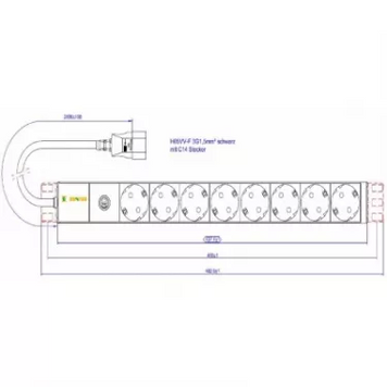Блок розеток Conteg (DP-RP-08-SCHUF-IEEC14) H00000174871 фото