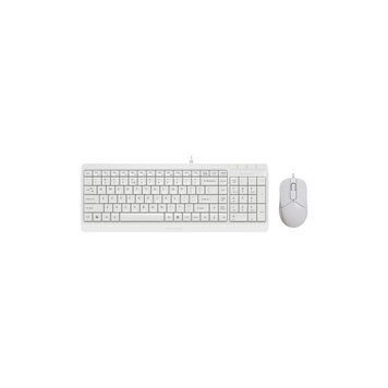 Клавіатура + миша A4Tech провідна (F1512 (White)) H00000075700 фото