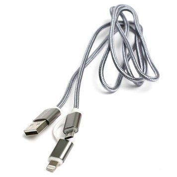 Кабель PowerPlant USB Type A - Micro-USB Apple Lightning 1 м USB 2.0 (KD00AS1289) H00000179677 фото