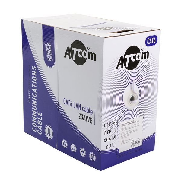 Кабель витая пара Atcom FTP Cat 6 PVC 4 х 2 х 0.51 (Atcom_60510) H00000225725 фото