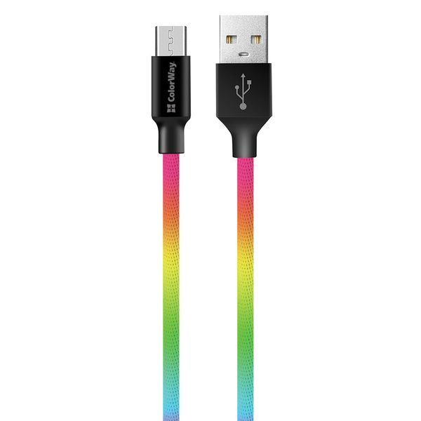 Кабель ColorWay USB Type A - Micro-USB 1 м (CW-CBUM017-MC) H00000204089 фото