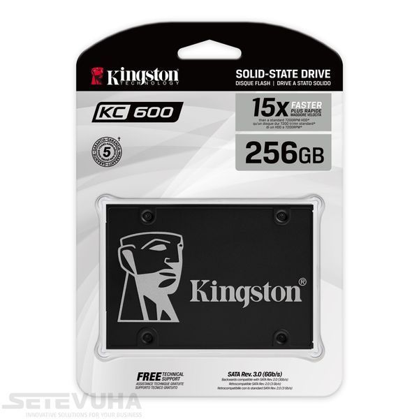 SSD диск Kingston KC600 256ГБ SATA III 2.5" 3D NAND TLC (SKC600/256G) H00000024975 фото