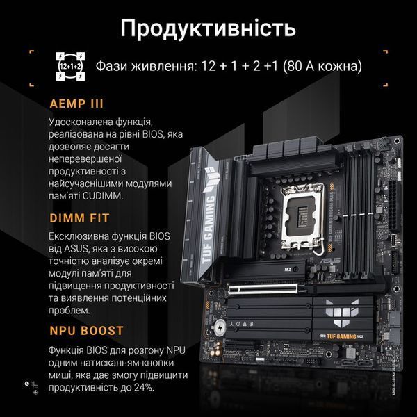 Материнская плата ASUS (TUF GAMING B860M-PLUS) H00000446315 фото