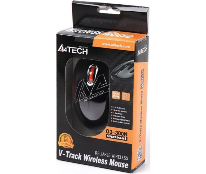 Мышь A4Tech беспроводная (G3-300N (Black+Orange)) H00000075948 фото