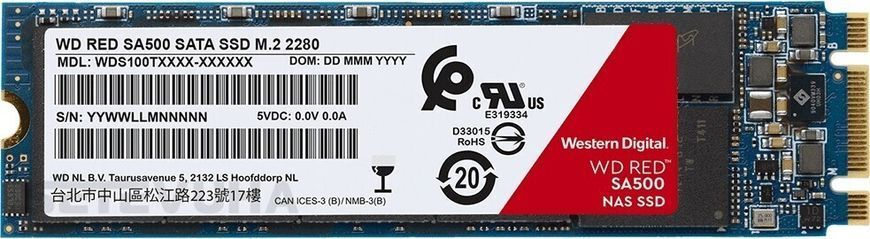 SSD диск WD WD Red SA500 2 ТБ SATA III М.2 2280 3D NAND TLC (WDS200T1R0B) H00000032490 фото