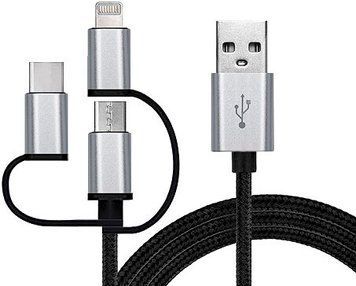 Кабель REAL-EL USB Type A - Micro-USB USB Type C Apple Lightning 1 м USB 2.0 (EL123500035) H00000204113 фото