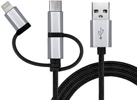 Кабель REAL-EL USB Type A - Micro-USB USB Type C Apple Lightning 1 м USB 2.0 (EL123500035) H00000204113 фото