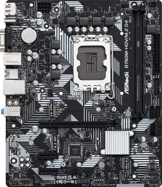 Материнская плата ASRock 1700 (B760M-HDV/M.2_D4) H00000323653 фото