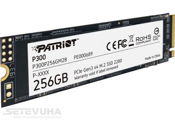 SSD диск Patriot P300 256ГБ PCIe 3.0 x4 M.2 2280 3D NAND TLC (P300P256GM28) H00000025325 фото