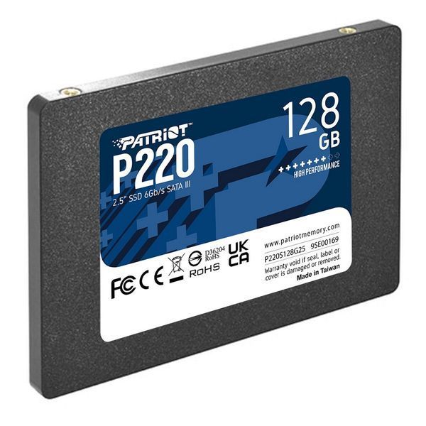 SSD диск Patriot 128ГБ SATA III 2.5" 3D NAND TLC (P220S128G25) H00000333731 фото