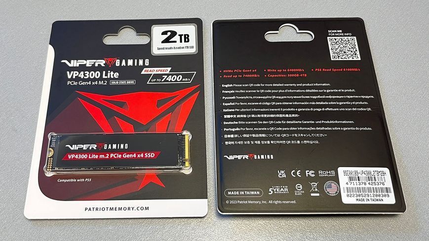 SSD диск Patriot (VP4300L2TBM28H) H00000406405 фото