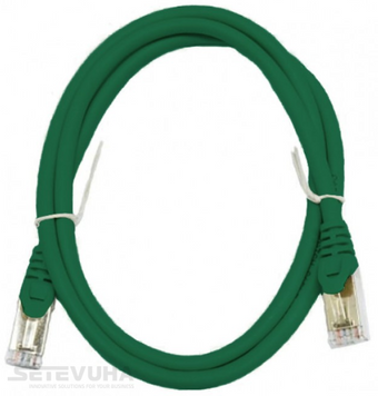 Патч корд L&W ELECTRONICAL S/FTP Cat. 6a 1 м PVC Зелений (PC005-C6A-100GN) H00000014356 фото