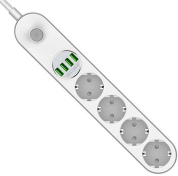 Мережевий фільтр ColorWay 2м 4-розеточний USB A EU +4USB (CW-CHE44W) H00000318690 фото