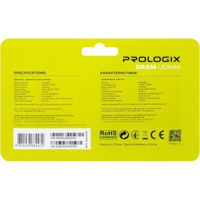 Оперативна пам'ять ProLogiX (PRO16GB3200D4) H00000441461 фото