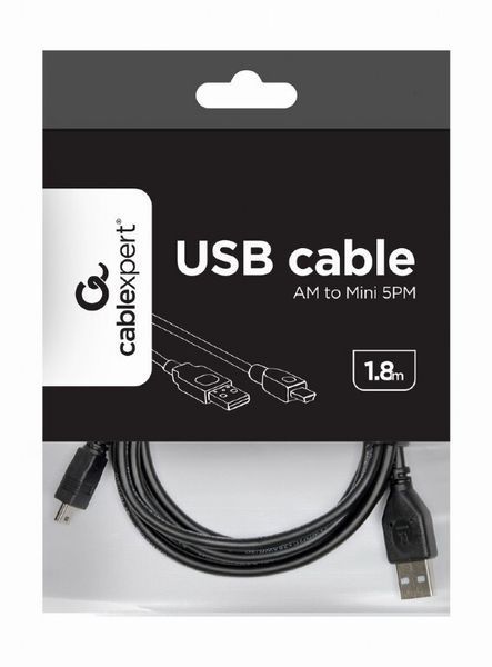 Кабель Cablexpert USB Type A - mini-USB 1.8 м USB 2.0 (CCP-USB2-AM5P-6) H00000180023 фото