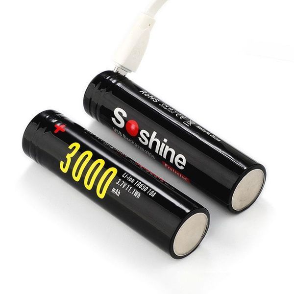 Аккумулятор Soshine (18650USB-3.7-3000) H00000432662 фото