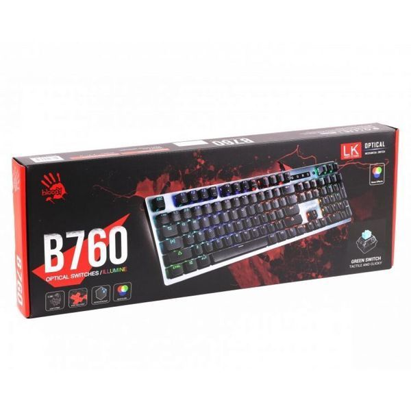 Клавиатура A4Tech игровая проводная (B760 Bloody (Black) Green Sw) H00000075835 фото