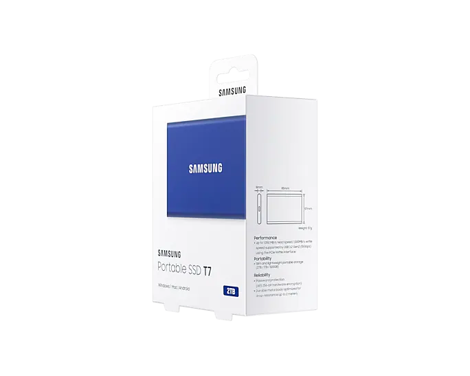 SSD диск Samsung Portable T7 2ТБ USB Type-C Portable 3D TLC (MU-PC2T0H/WW) H00000025372 фото