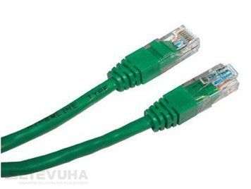 Патч корд Kingda UTP Cat. 5e 1 м PVC Зелений (PAUT3100-Gn) H00000002695 фото