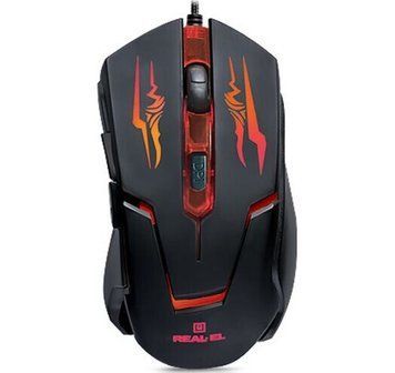 Мышь REAL-EL проводная игровая (EL123200020) H00000076718 фото