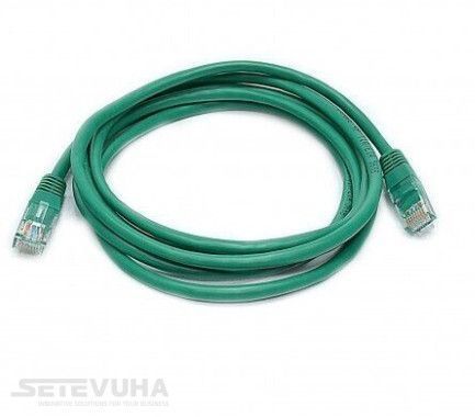 Патч-корд Kingda UTP Cat. 5e 1 м PVC Зелений (PAUT3100-Gn) H00000002695 фото