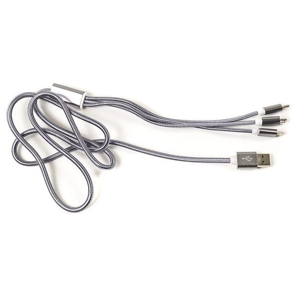 Кабель PowerPlant USB Type A - Micro-USB USB Type C Apple Lightning 1.2 м USB 2.0 (CA910663) H00000179556 фото