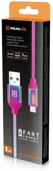 Кабель REAL-EL USB Type A - Micro-USB 1 м (EL123500052) H00000204125 фото