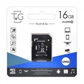 Карта памяти T&G microSD 16ГБ (TG-16GBSD10U3-01) H00000160148 фото