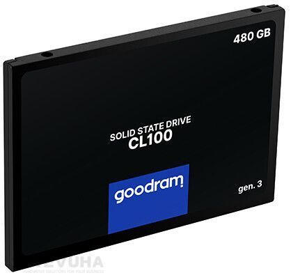SSD диск GOODRAM CL100 gen.3 480ГБ SATA III 2.5" 3D NAND TLC (SSDPR-CL100-480-G3) H00000026230 фото