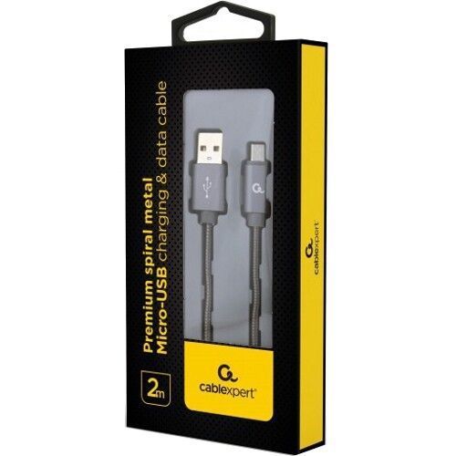 Кабель Cablexpert USB Type A - Micro-USB 1 м USB 2.0 (CC-USB2S-AMmBM-1M-BG) H00000179915 фото