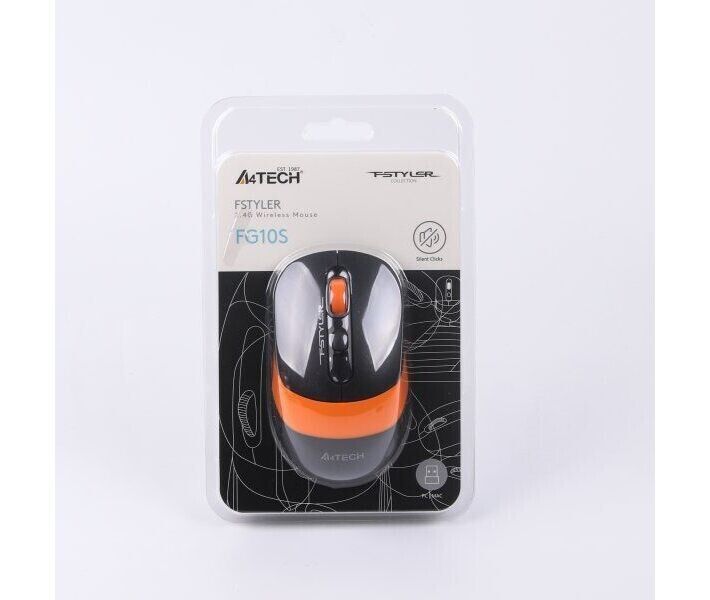 Мышь A4Tech беспроводная (FG10 (Orange)) H00000075703 фото