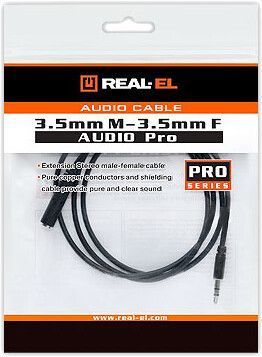 Кабель REAL-EL mini-jack 3.5 мм - mini-jack 3.5 мм 1 м (EL123500041) H00000204118 фото