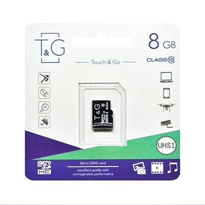 Карта пам'яті T&G microSD 8 ГБ (TG-8GBSD10U1-00) H00000160157 фото