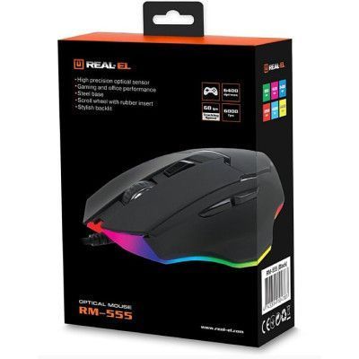 Миша REAL-EL (RM-555 USB Black) H00000457261 фото