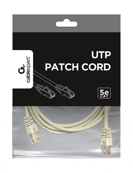 Патч-корд Cablexpert UTP Cat. 5e 2 м PVC Серый (PP12-2M) H00000135366 фото