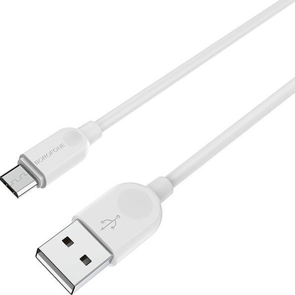 Кабель Borofone USB Type A - Micro-USB 2 м USB 2.0 (BX14M2W) H00000180212 фото