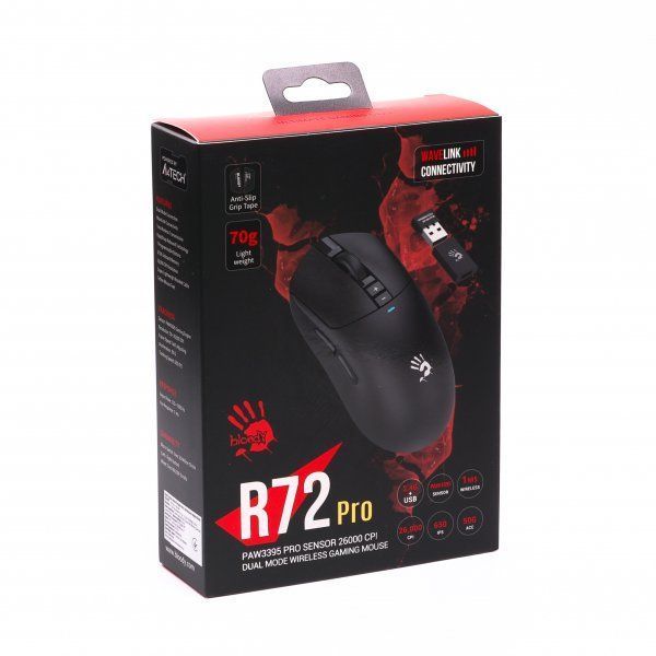 Мышь A4Tech (R72 Pro (Black)) H00000457225 фото