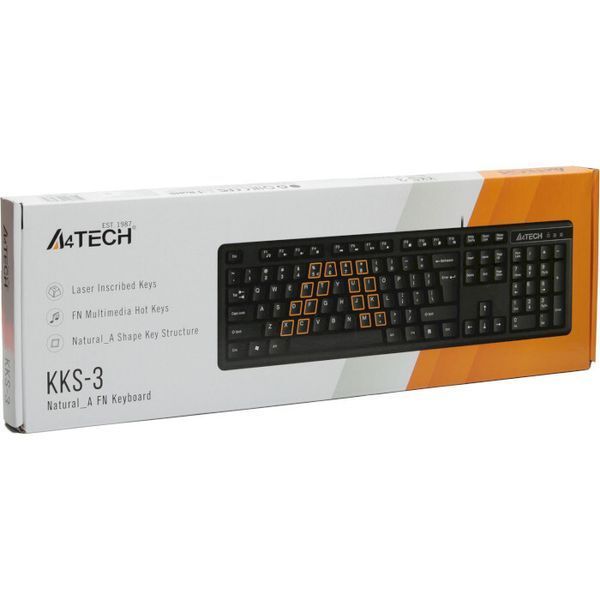Клавиатура A4Tech (KKS-3 USB (Black)) H00000395558 фото