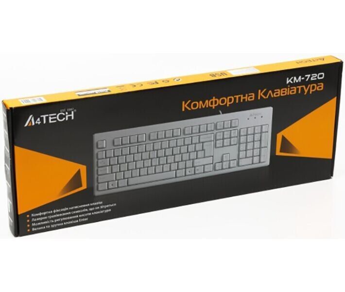 Клавіатура A4Tech провідна (KM-720 USB (White)) H00000075866 фото