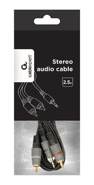 Кабель Cablexpert mini-jack 3.5 мм - 2*RCA 2.5 м (CCA-352-2.5M) H00000179925 фото