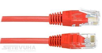 Патч корд Kingda UTP Cat. 5e 1 м PVC Червоний (PAUT3100-Rd) H00000002697 фото