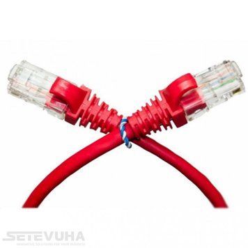 Патч корд Ritar UTP Cat. 5e 0.3 м PVC Червоний (PCR-CCA/0.3R) H00000037838 фото