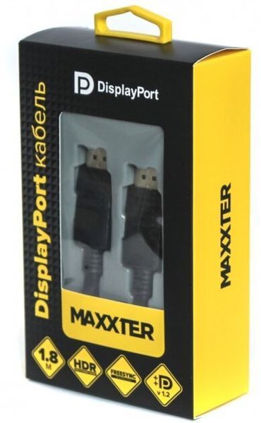 Кабель Maxxter DisplayPort - DisplayPort 1.8 м (CCBP-DP-DP-1.8) H00000174793 фото
