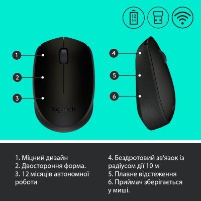 Миша Logitech M170 бездротова (910-004642) H00000037331 фото