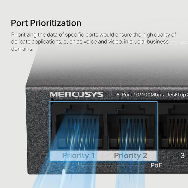 Комутатор Mercusys (MS106LP) H00000438970 фото