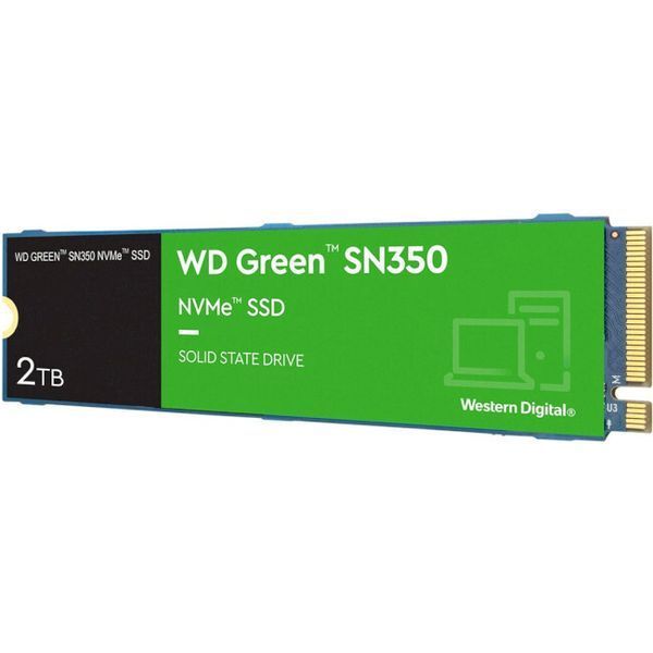 SSD диск WD Green SN350 2ТБ PCI Express 3.0 x4x М.2 2280 3D NAND QLC (WDS200T3G0C) H00000303273 фото