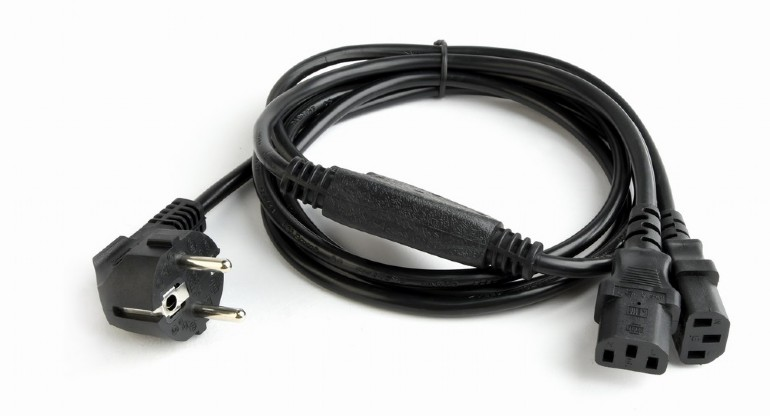 Кабель питания Cablexpert CEE 7/7-С13x2 2 м (1.55 м + 0.45 м (2x)) (PC-186-ML6) H00000174485 фото