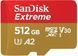 Карта пам'яті SanDisk Extreme A2 V30 microSDXC 512Гб (SDSQXAV-512G-GN6MN) H00000256021 фото 1
