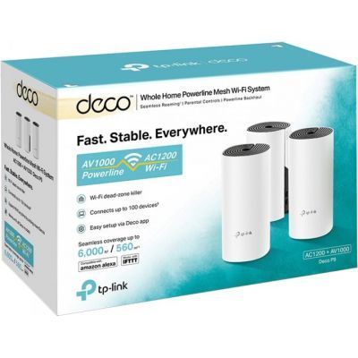 Бездротова точка доступуTP-Link Двохдіапазонний MU-MIMO (DECO-P9-3-PACK) H00000047807 фото
